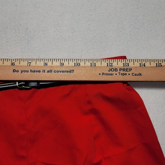 VTG Panther Skirt Red Midi Women's Size 09 / 10 Made in USA with Belt - Picture 3 of 11